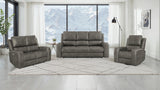 Brickston Triple Power Reclining Sofa - Charcoal