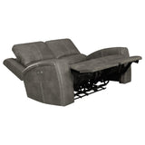 Brickston Triple Power Reclining Loveseat - Charcoal