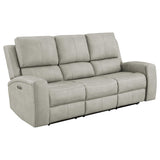 Brickston 2-Piece Triple Power Reclining Sofa Set Grey