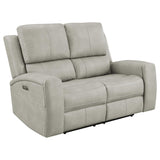 Brickston 2-Piece Triple Power Reclining Sofa Set Grey
