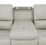Brickston 2-Piece Triple Power Reclining Sofa Set Grey