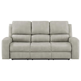 Brickston Triple Power Reclining Sofa in Grey