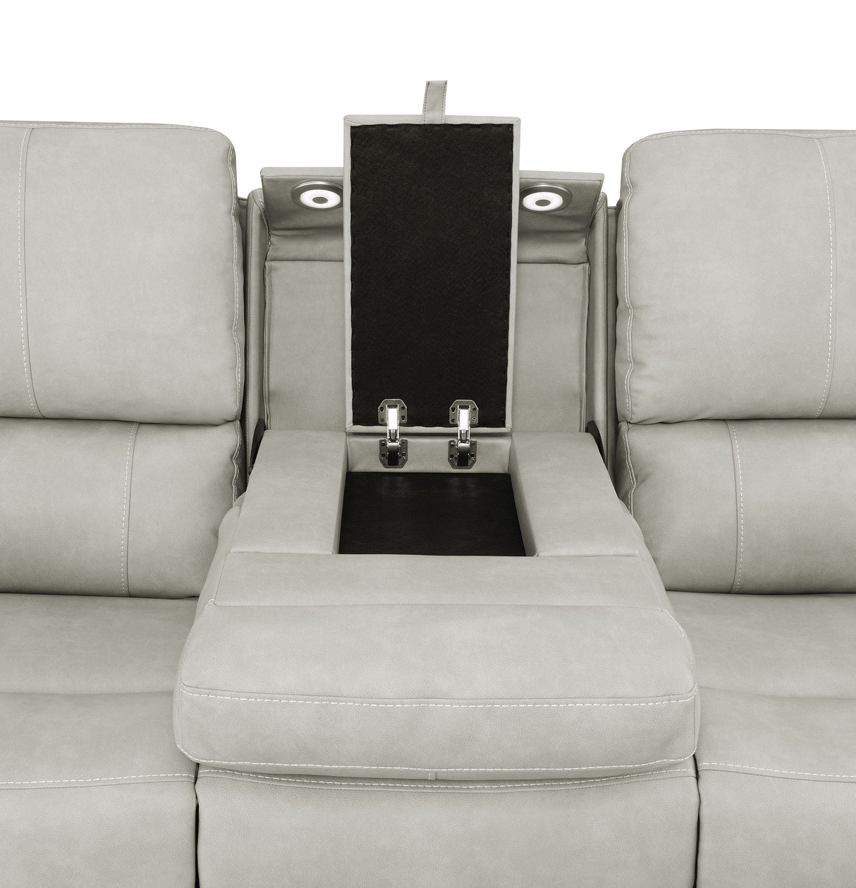 Brickston Triple Power Reclining Sofa in Grey