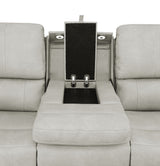 Brickston Triple Power Reclining Sofa in Grey