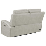 Brickston Triple Power Reclining Loveseat Grey
