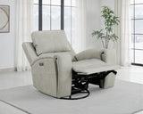 Brickston Triple Power Swivel Glider Recliner in Grey