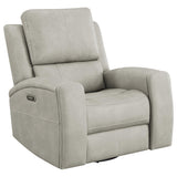 Brickston Triple Power Swivel Glider Recliner in Grey