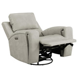 Brickston Triple Power Swivel Glider Recliner in Grey