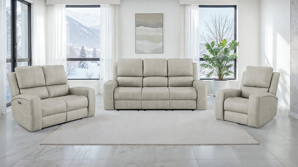 Brickston Triple Power Swivel Glider Recliner in Grey