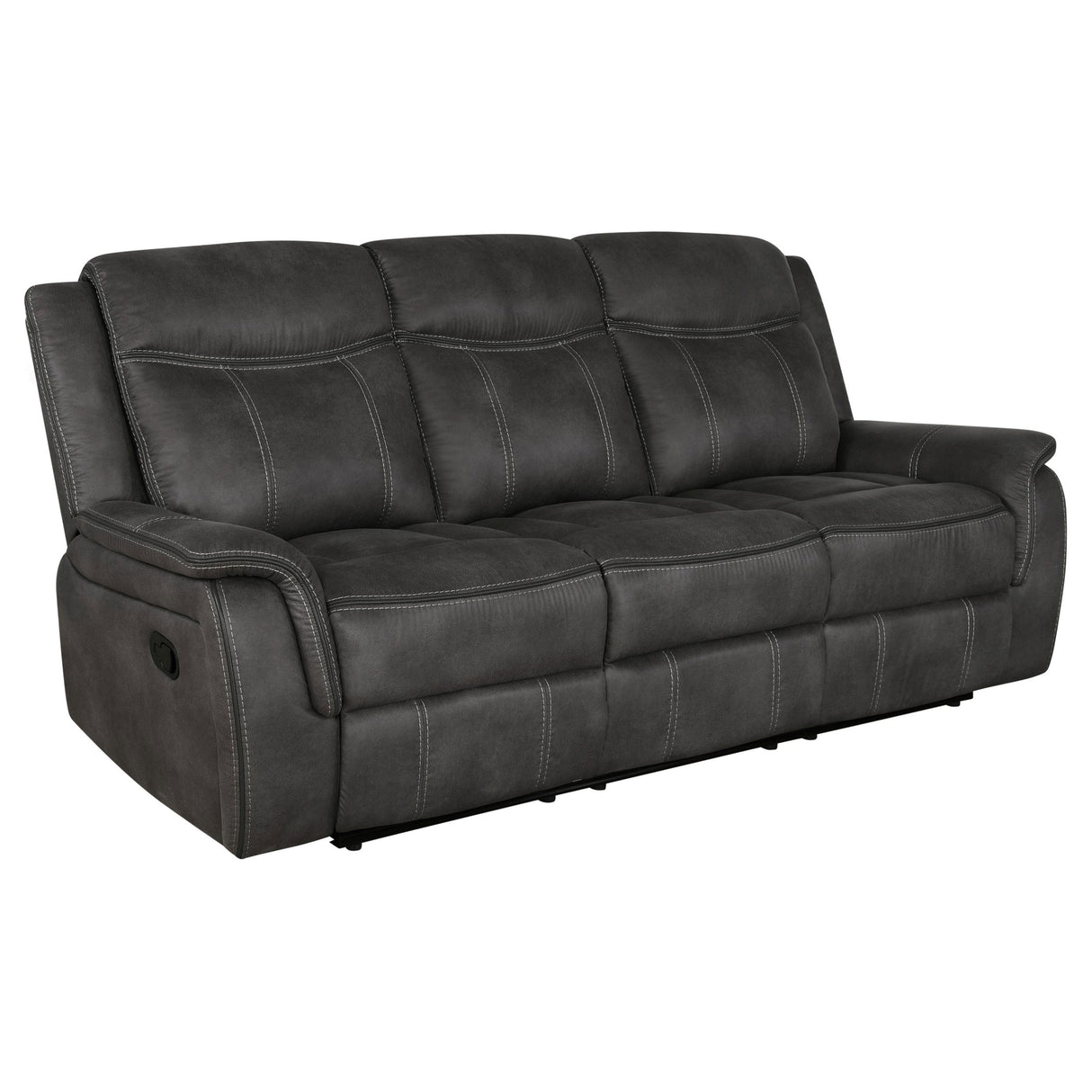 Lawrence 2-Piece Upholstered Reclining Sofa Set Charcoal