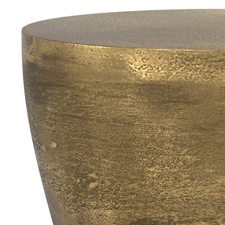 Cavan - Cast Aluminum Side Table - Antique Brass - Side Tables - Alpine Outlets