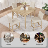 5 Piece Counter Height Table Set With 4 Chairs