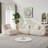 Luxury Curved Corner Sectional Sofa With 4 Pillows