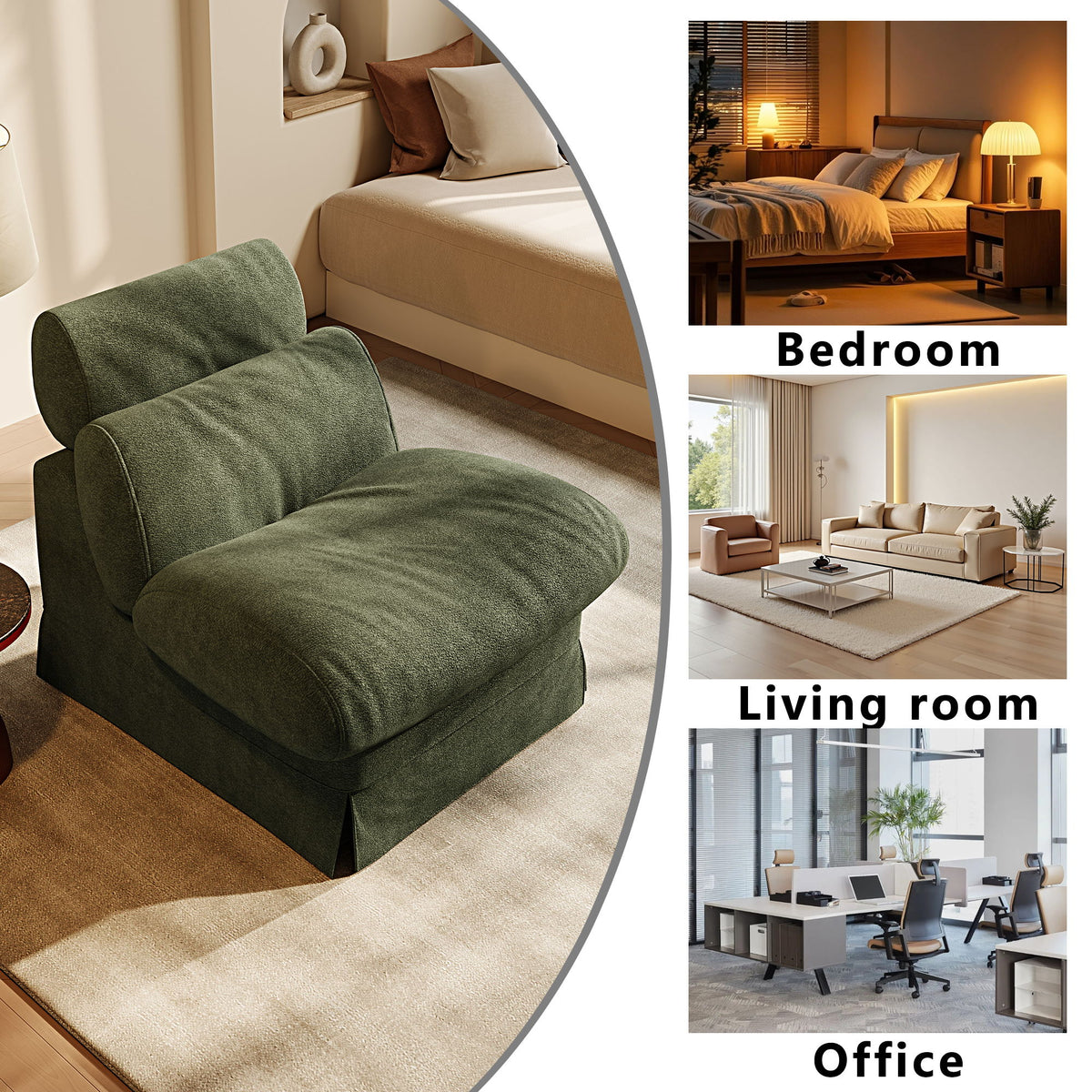 Accent Chair, Soft Medium Firm Upholstery For Living Room
