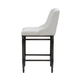 Marvin - Steel Frame Faux Leather Upholstered Counter Height Barstool