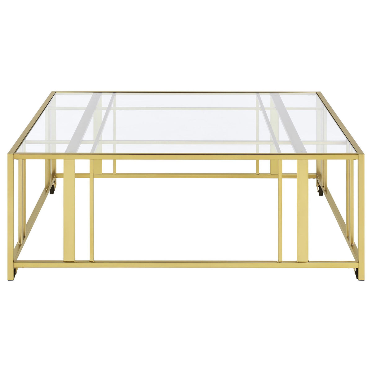 Square Coffee Table - Brushed Brass