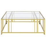 Square Coffee Table - Brushed Brass