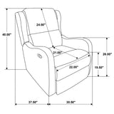Kelsey Upholstered English Arm Recliner Chair, Ivory