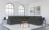 Collins Modular Armless Chair Dark Grey