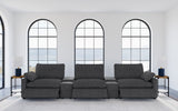 Collins 5-Piece Power Reclining Home Theater Seating Dark Grey