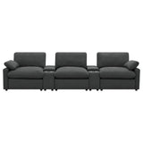 Collins 5-Piece Power Reclining Home Theater Seating Dark Grey