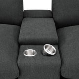 Collins 5-Piece Power Reclining Home Theater Seating Dark Grey