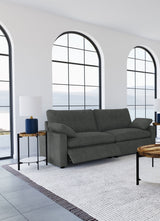 Collins Modular Power Loveseat in Dark Grey