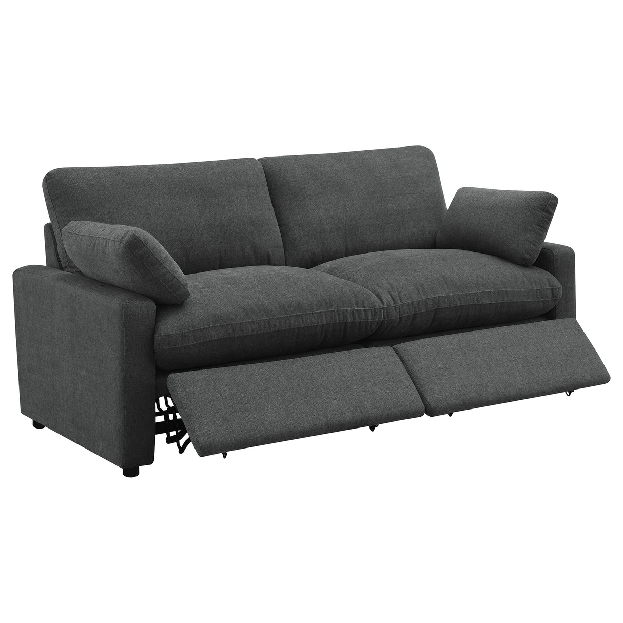 Collins Modular Power Loveseat in Dark Grey
