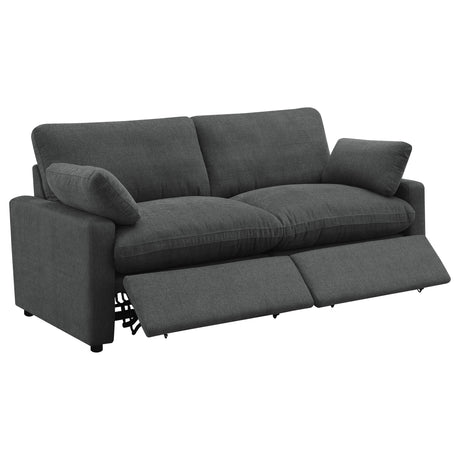 Collins Modular Power Loveseat in Dark Grey