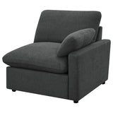 Collins Modular Power Loveseat in Dark Grey