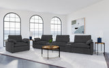 Collins Upholstered Power Recliner Chair Dark Grey