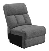 Bahrain Upholstered Armless Chair in Charcoal