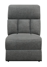 Bahrain Upholstered Armless Chair in Charcoal