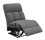 Bahrain Upholstered Armless Recliner in Charcoal