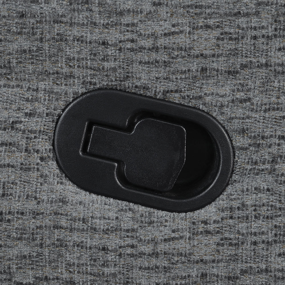 Bahrain Upholstered LAF Recliner in Charcoal