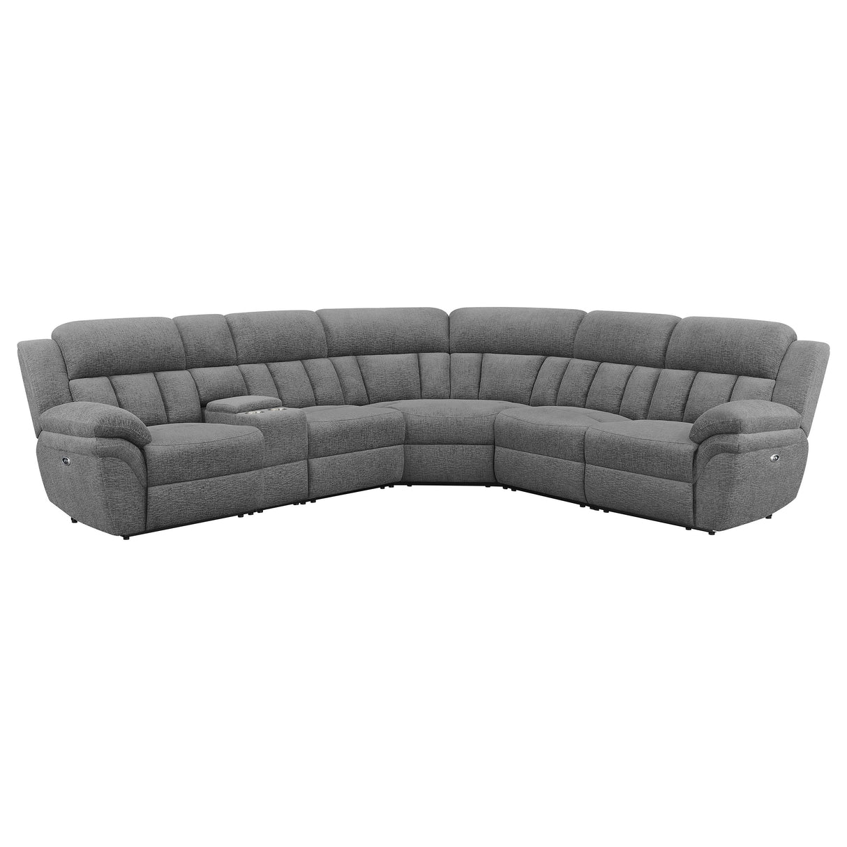 Bahrain 6-Piece Power Reclining Sectional Charcoal