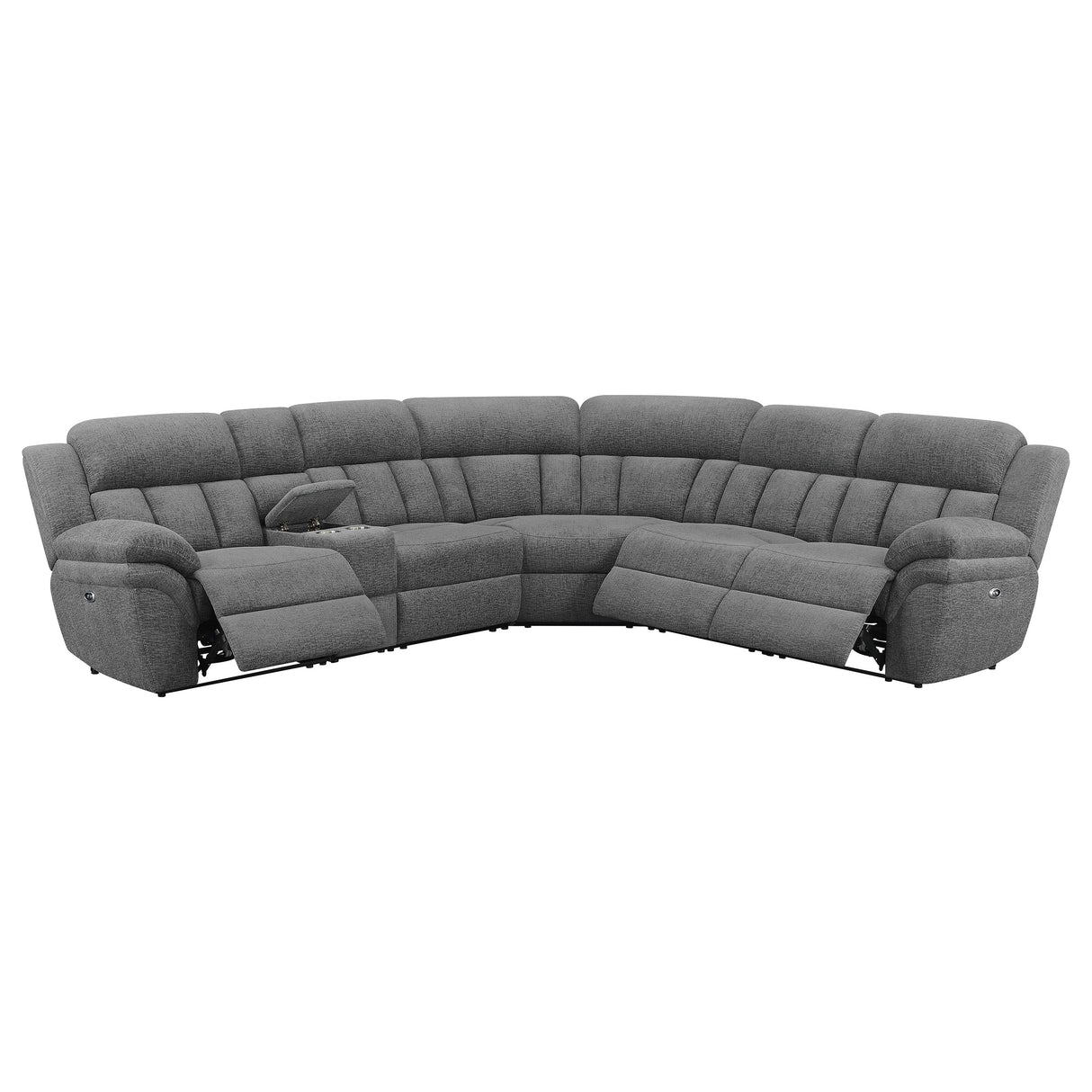 Bahrain 6-Piece Power Reclining Sectional Charcoal