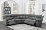 Bahrain 6-Piece Power Reclining Sectional Charcoal