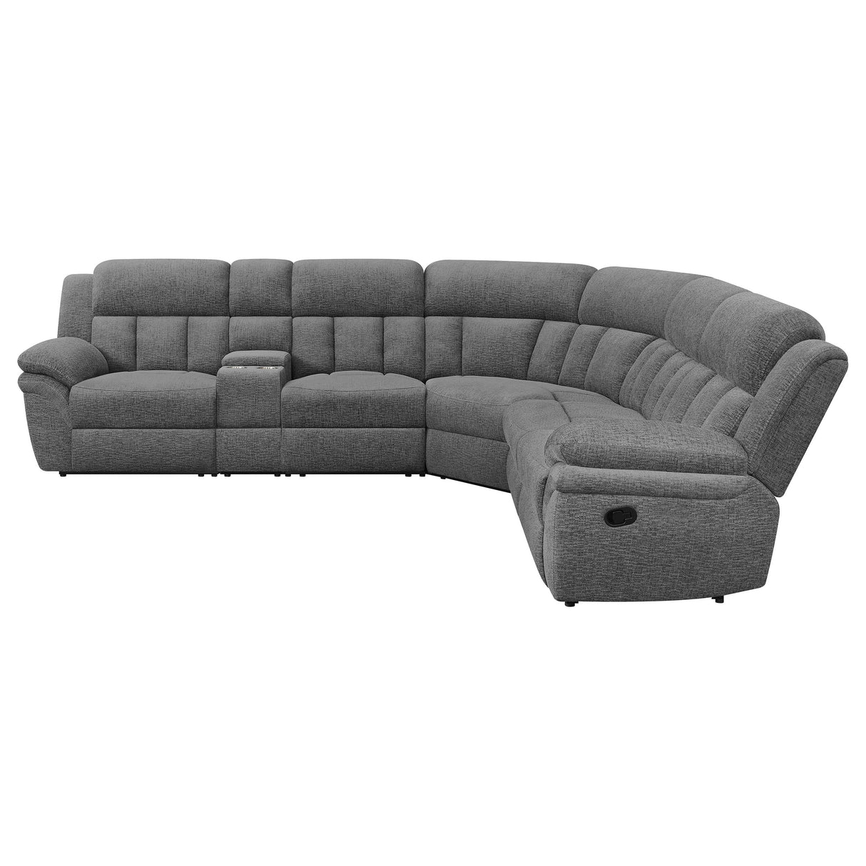 Bahrain 6-Piece Modular Reclining Sectional Charcoal