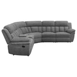 Bahrain 6-Piece Modular Reclining Sectional Charcoal