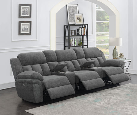 Bahrain 5-Piece Power Home Theater Seating Charcoal