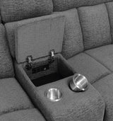 Bahrain 5-Piece Power Home Theater Seating Charcoal
