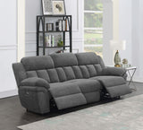 Bahrain Upholstered Power Sofa in Charcoal