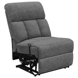 Bahrain 5-Piece Upholstered Home Theater Seating Charcoal