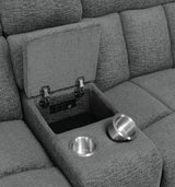 Bahrain 5-Piece Upholstered Home Theater Seating Charcoal