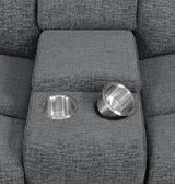 Bahrain 5-Piece Upholstered Home Theater Seating Charcoal