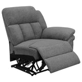 Bahrain Upholstered Motion Sofa in Charcoal