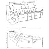 Bahrain Upholstered Motion Sofa in Charcoal
