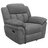 Bahrain Upholstered Glider Recliner - Charcoal