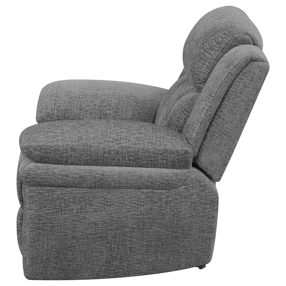 Bahrain Upholstered Glider Recliner - Charcoal